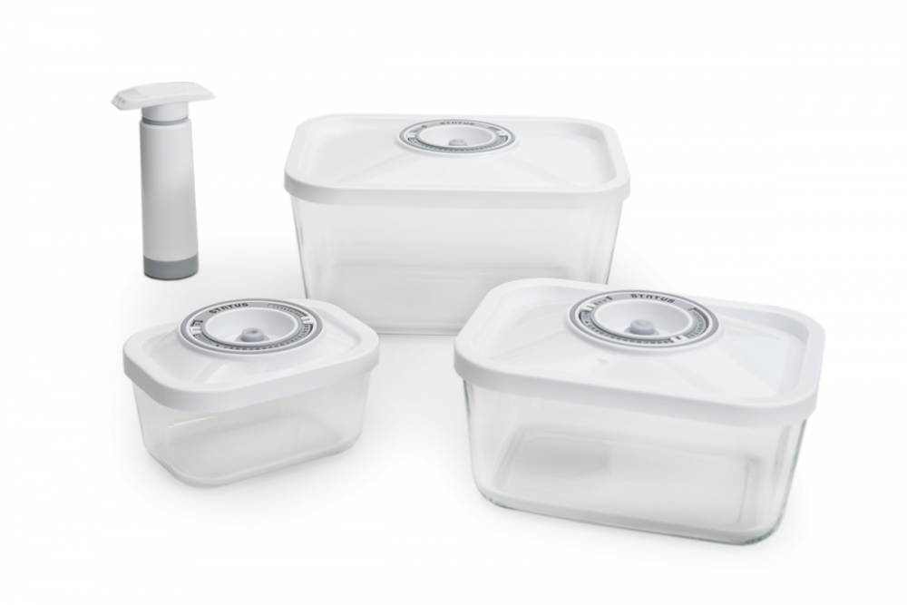 Контейнеры для вакуумных упаковщиков Status, набор VAC-Glass-Set White
