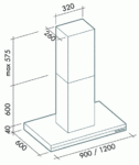 Вытяжка Falmec LUMEN ISOLA STEEL 120 Арт. CLUI20.E0P1#NEUI491F