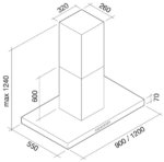 Вытяжка Falmec PLANE ISOLA STEEL 120cm Арт. CPLI20.E0P1#491F