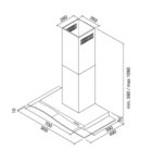 Вытяжка Falmec ONDA GLASS 90cm Арт. CODN90.E3P2#ZZZ1491F