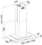 Вытяжка Falmec SYMBOL ISOLA STEEL 90 cm Арт. CSYI90.E0P1#491F