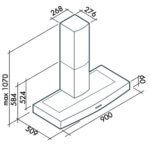 Вытяжка Falmec IRIDE STEEL 90cm Арт. CIDN90.00P1#ZZZI491F