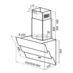 Вытяжка MAUNFELD Cascada Push 60 черный