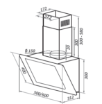 Вытяжка HOMSAIR ELF 60 БЕЛЫЙ